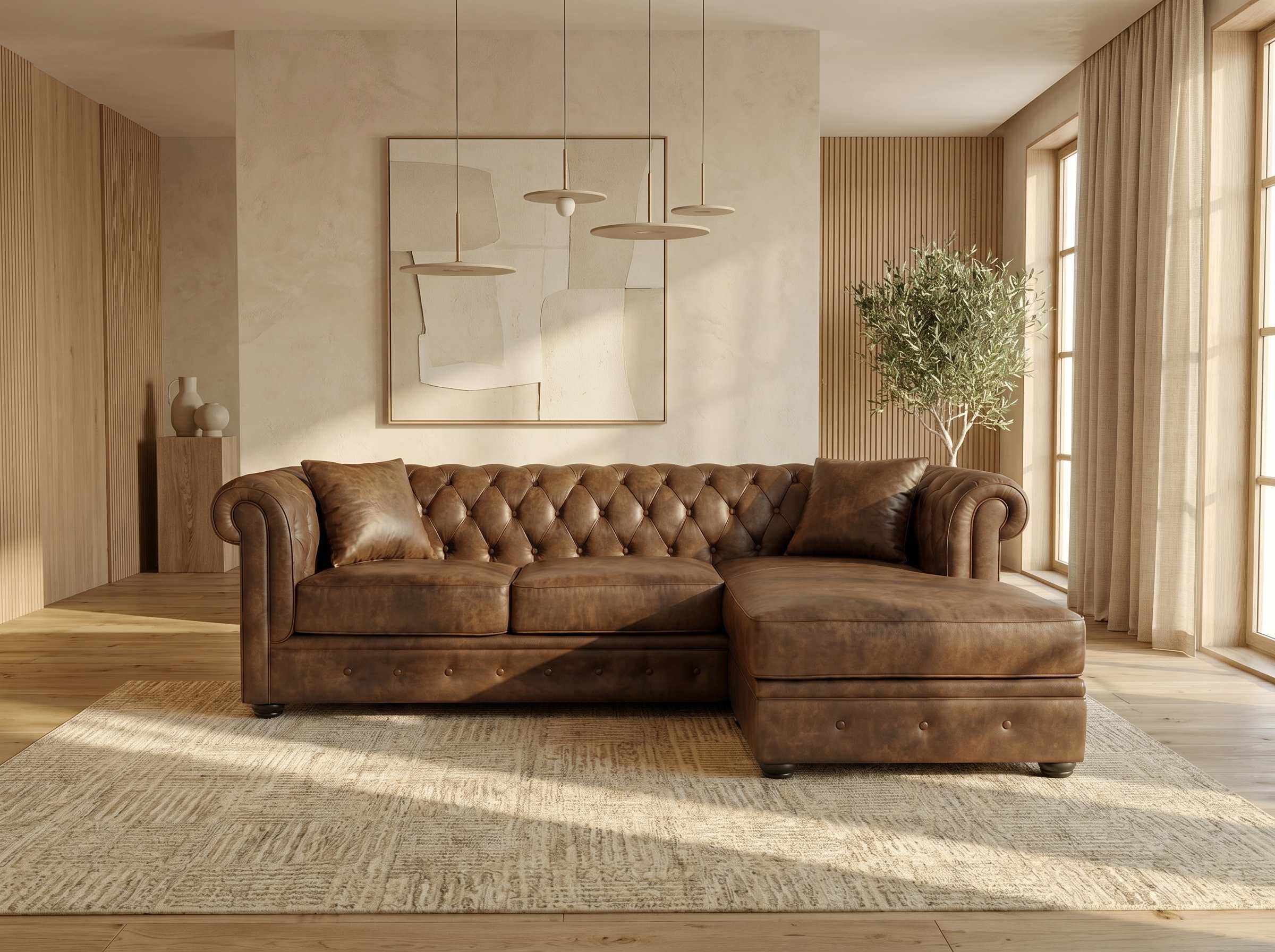 Canapé d'Angle Chesterfield
