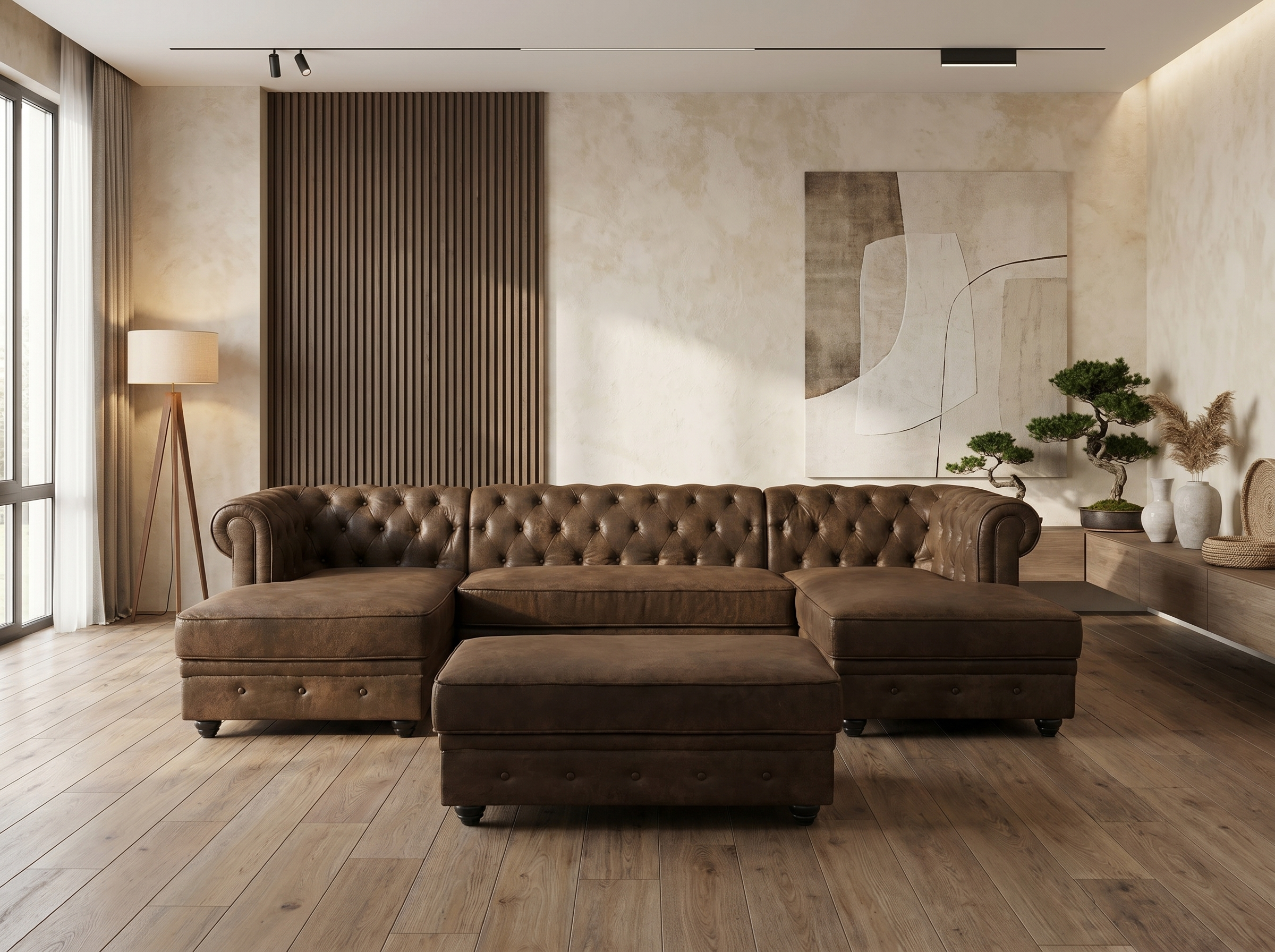 Canapé Chesterfield 6 places