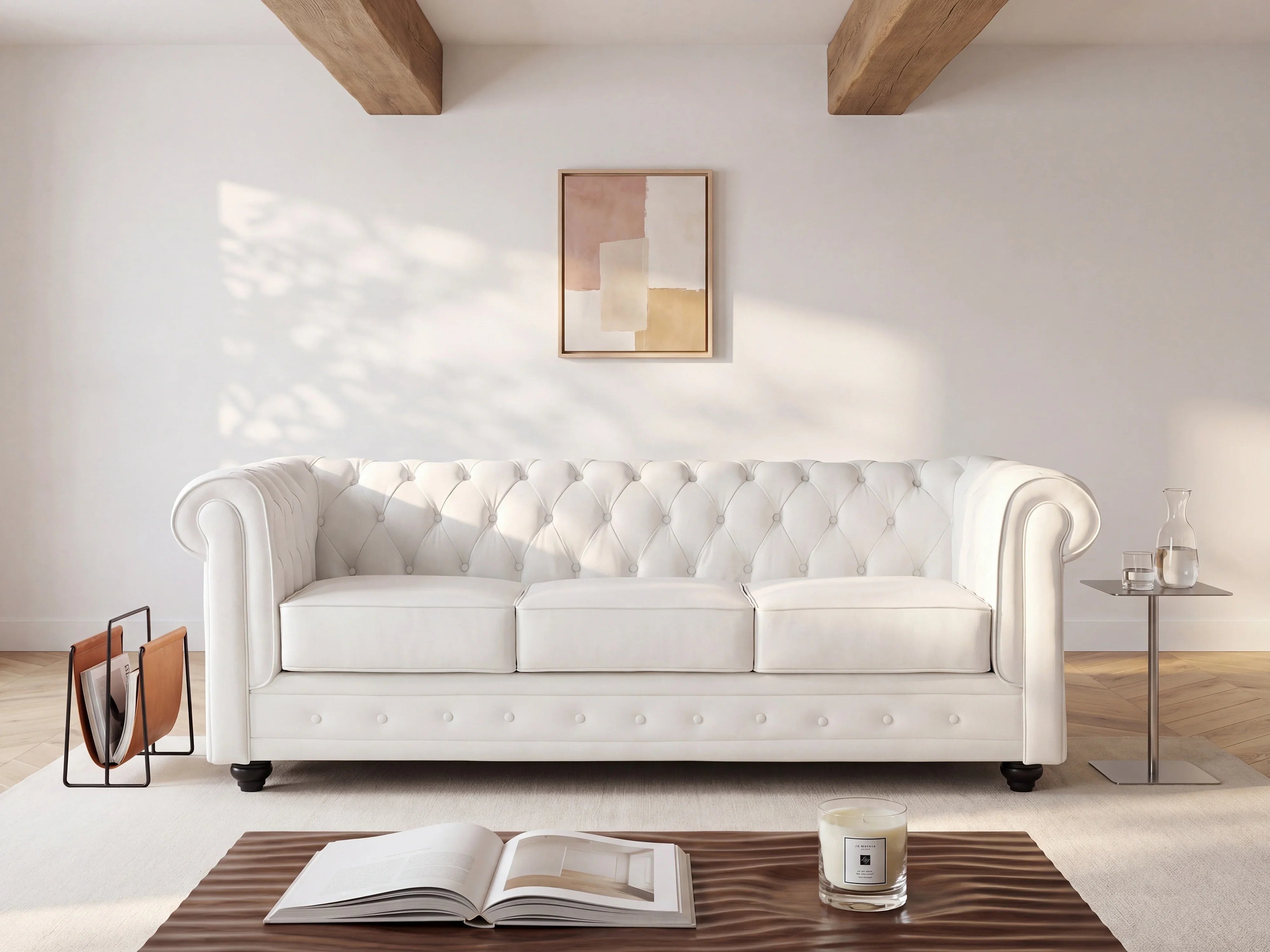 Canapé Chesterfield Blanc