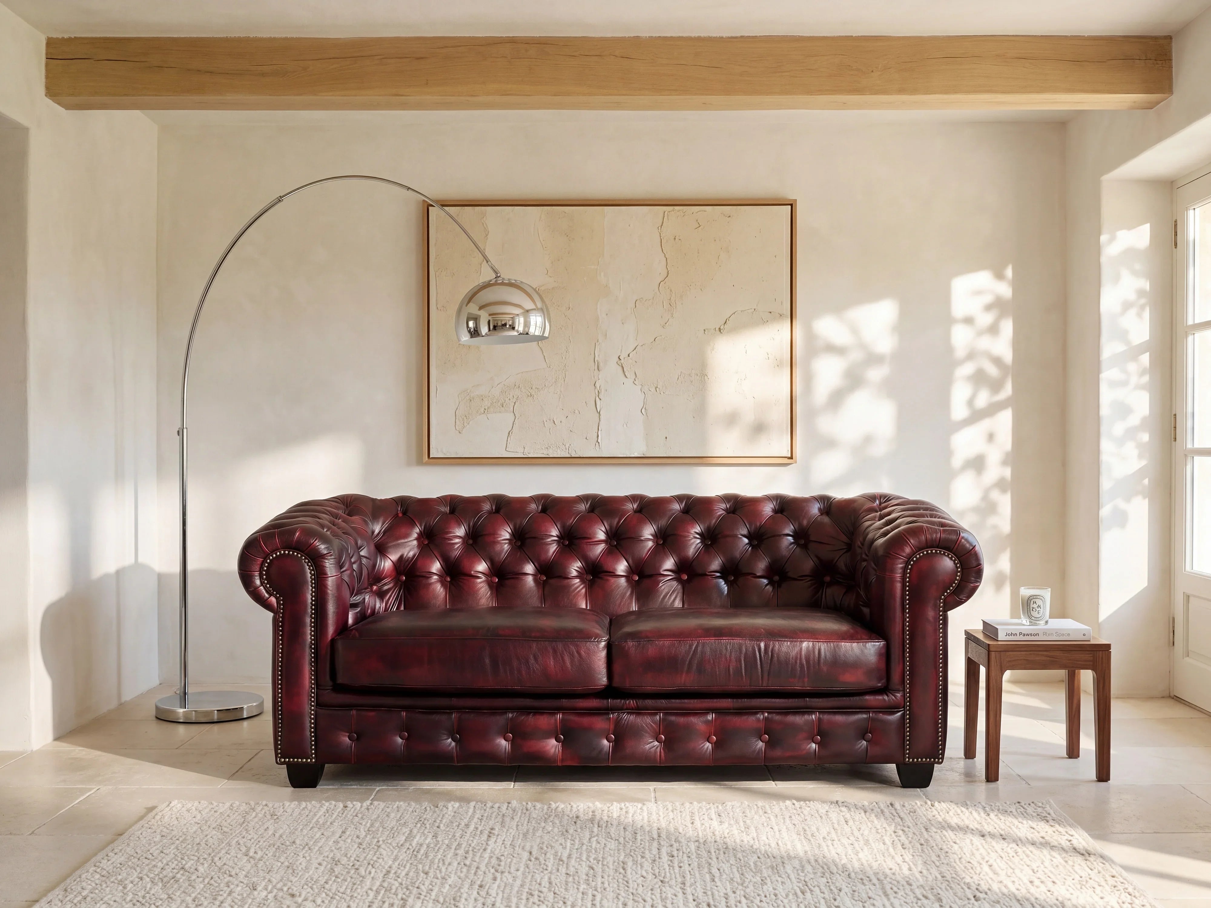 Canapé Chesterfield Rouge