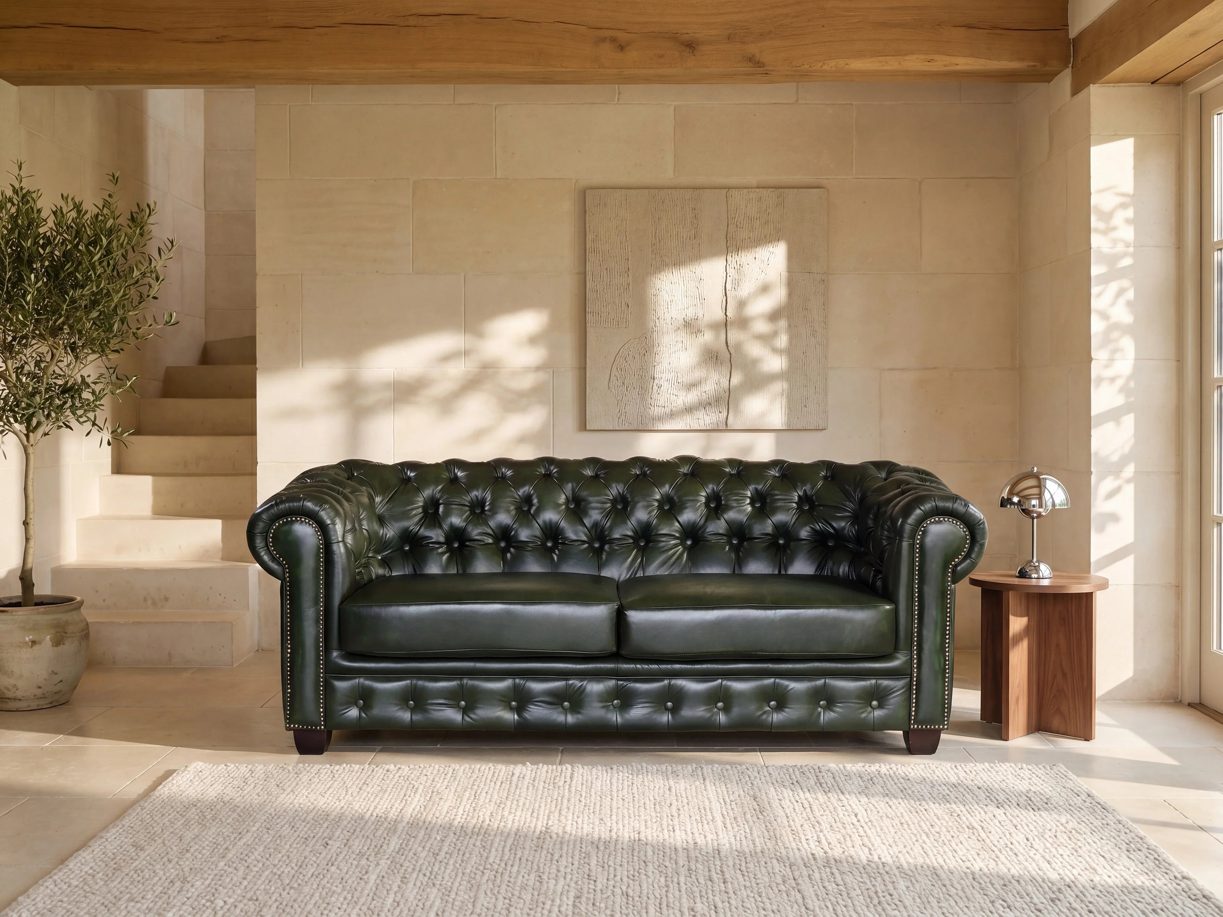 Canapé Chesterfield Vert
