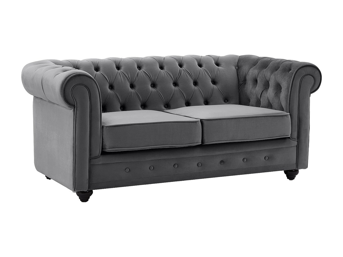 Accoudoirs arrondis du canapé chesterfield MELROSE 2 places