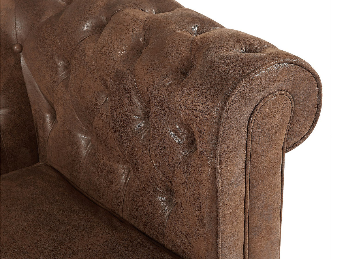 Mécanisme convertible 3 plis du canapé chesterfield CARLTON