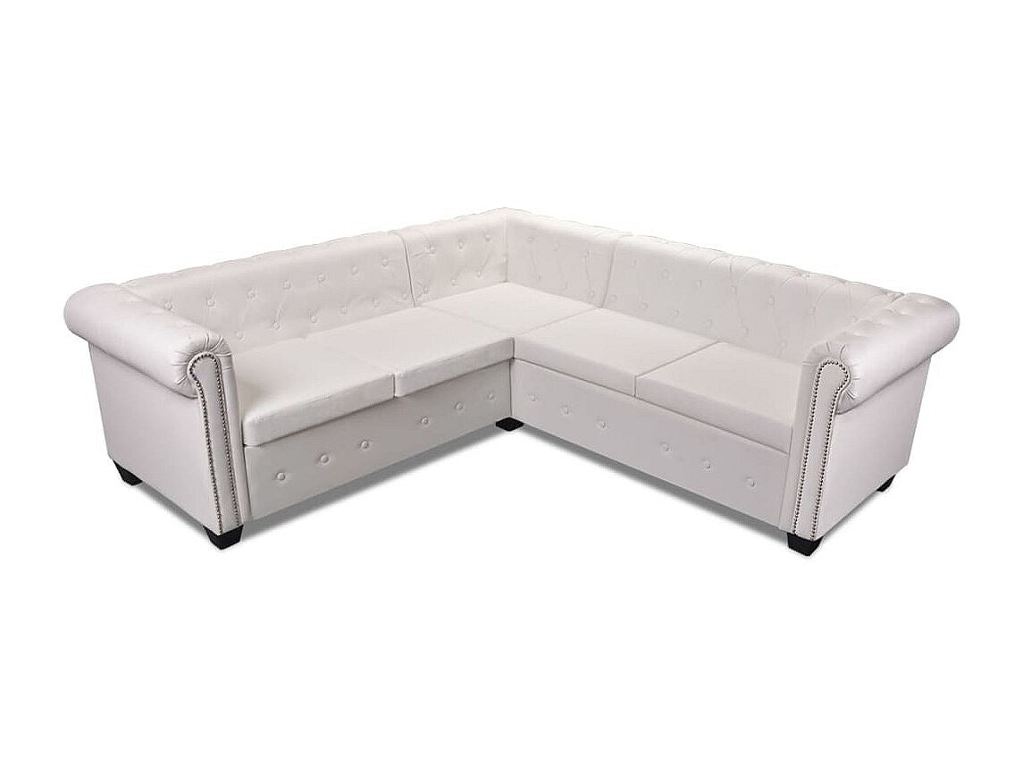 Accoudoirs courbés du canapé d'angle chesterfield BRISTOL