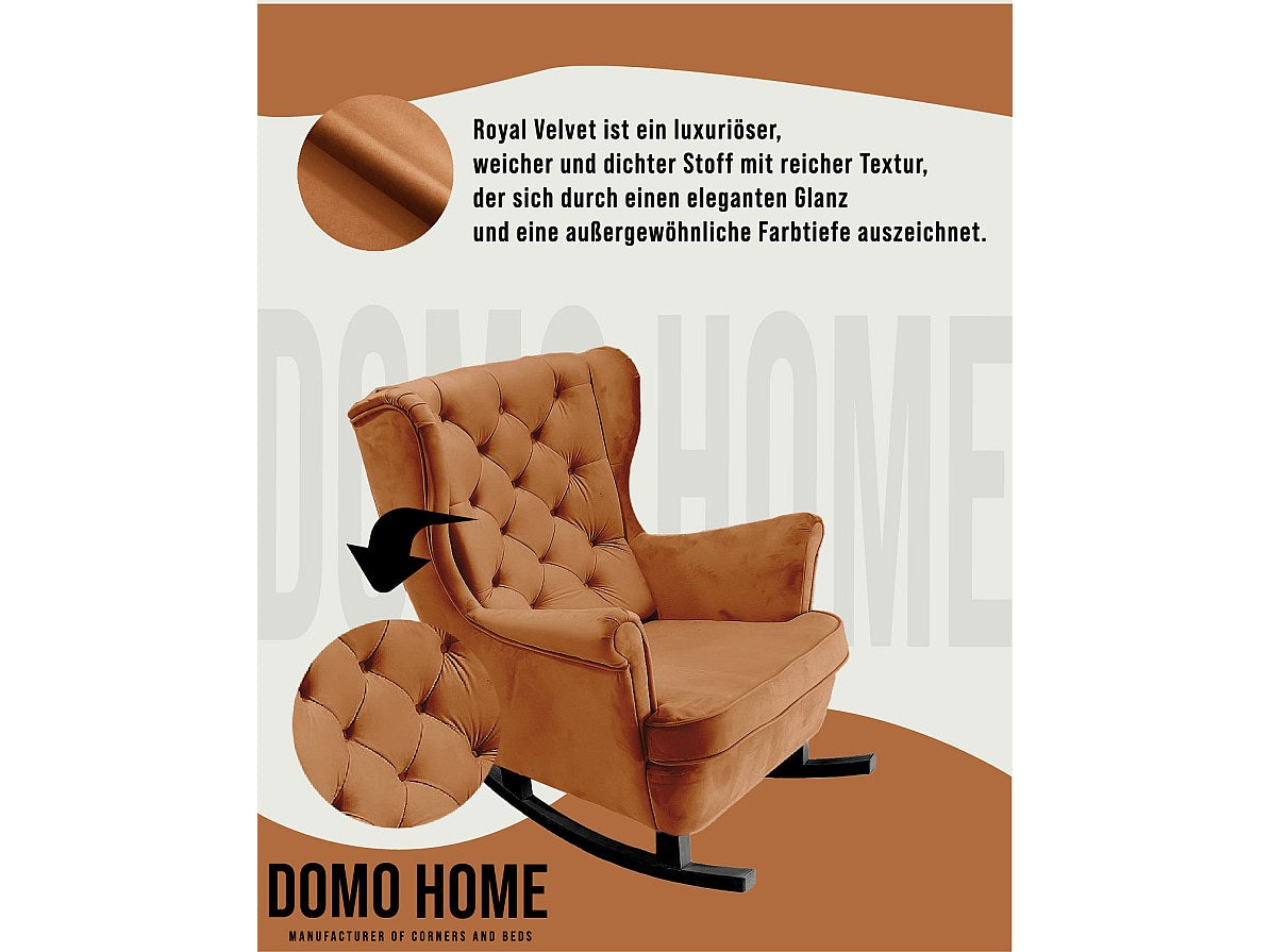 Accoudoirs enveloppants du fauteuil chesterfield MAYFAIR orange