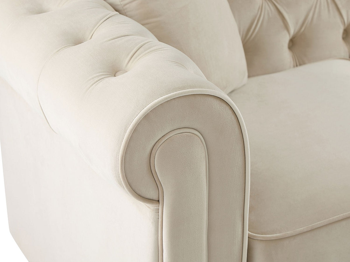 Méridienne réversible du canapé d'angle chesterfield TOLEDO 4 places