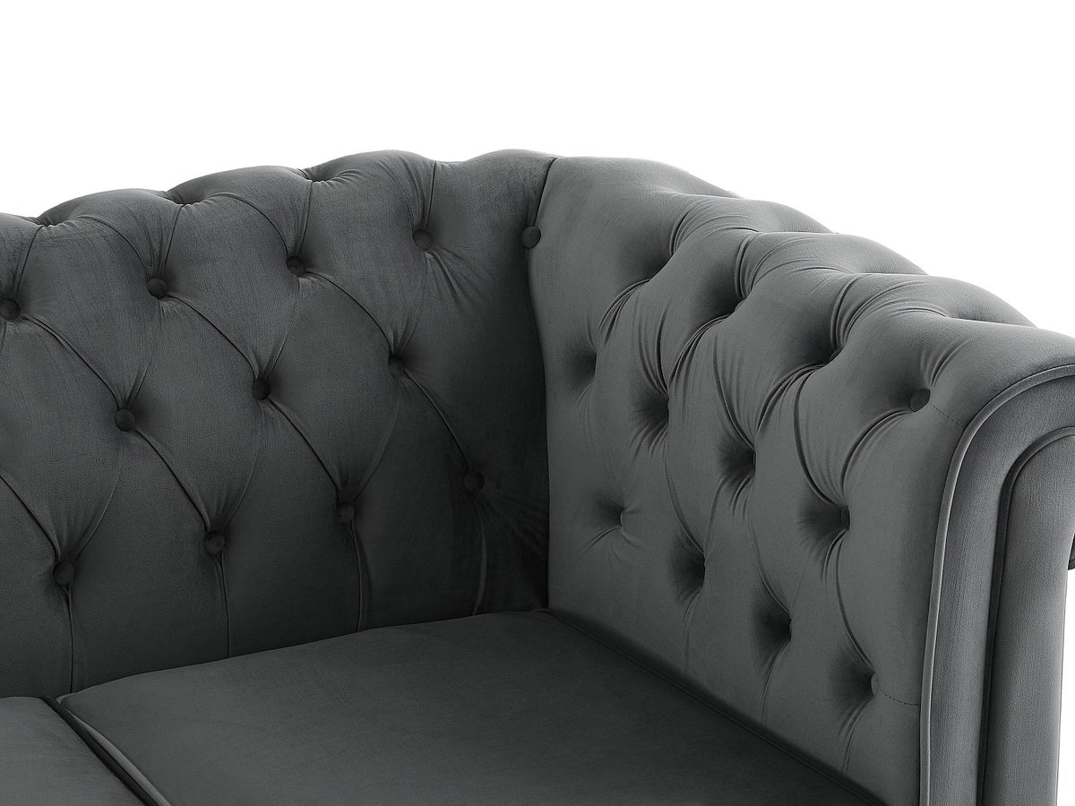 Canapé lit chesterfield ABBOTT 3 places avec couchage quotidien