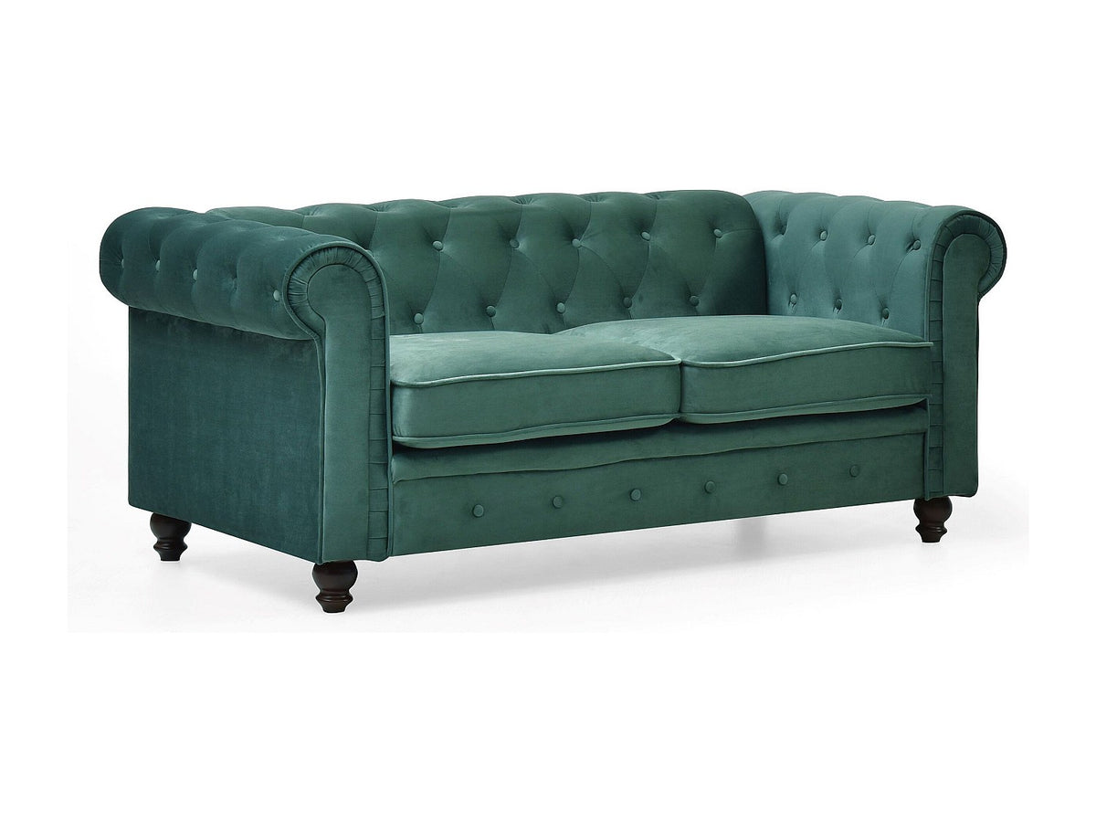 Accoudoirs à plis éventail du canapé chesterfield WINDSOR vert