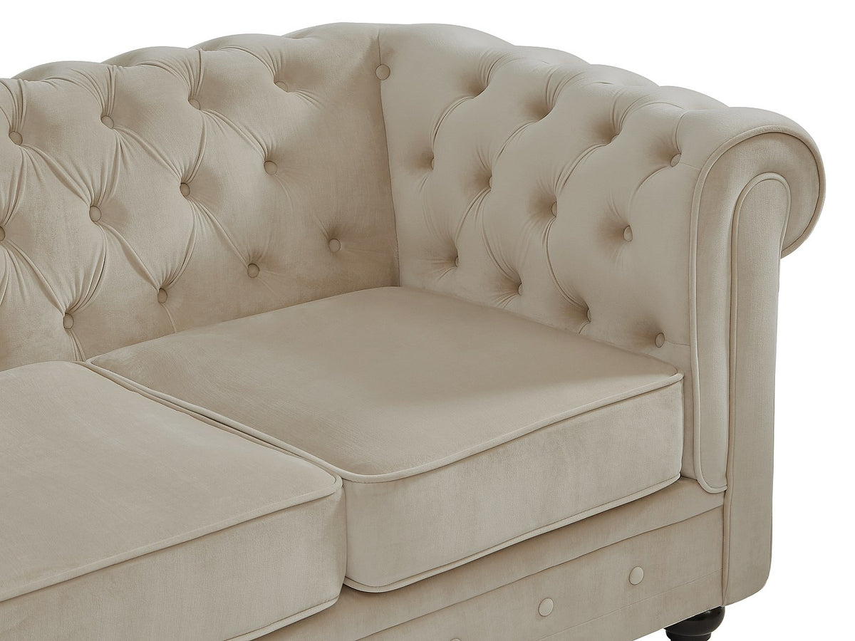 Assise déhoussable du canapé chesterfield NEWPORT 3 places