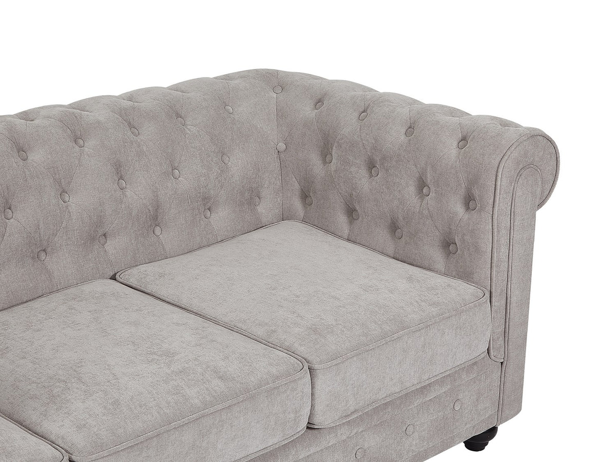 Assise déhoussable du canapé chesterfield WALTON gris