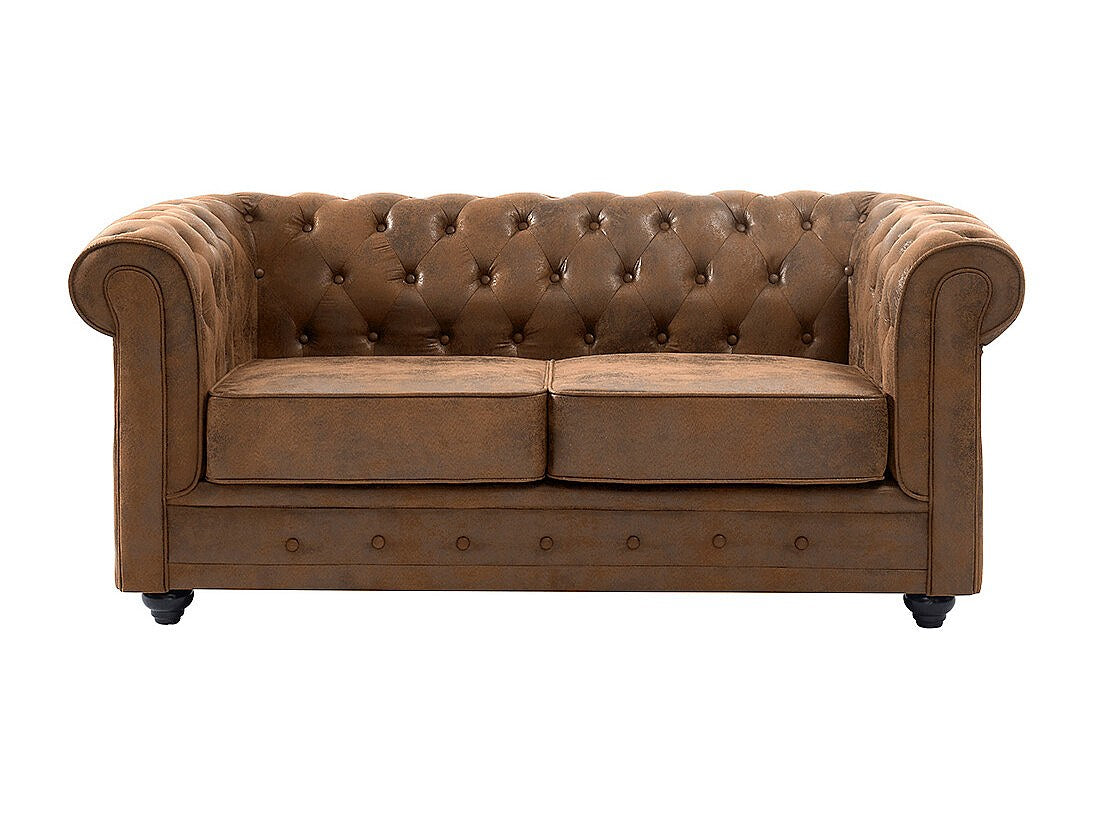 Dossier capitonné du canapé chesterfield CARLTON 2 places