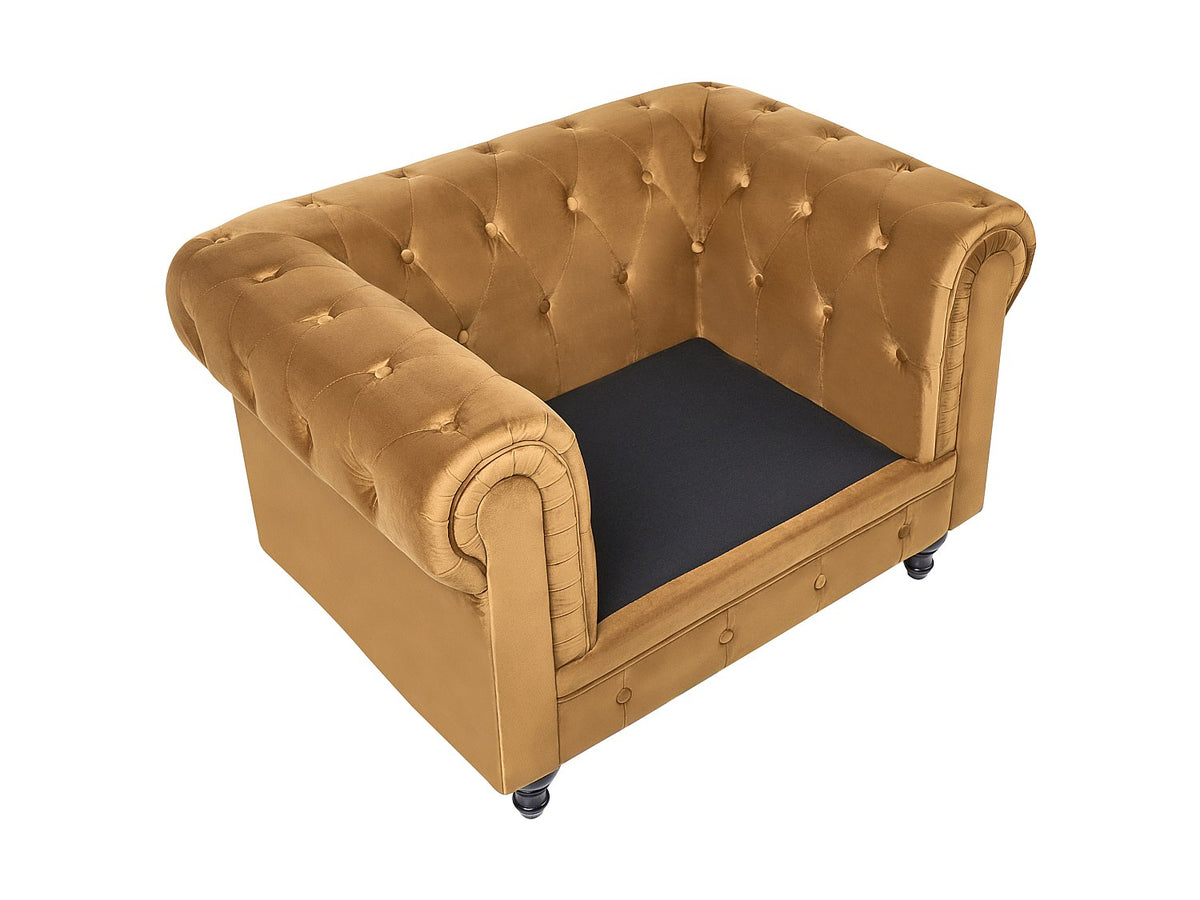 Dossier capitonné du fauteuil chesterfield HUXLEY