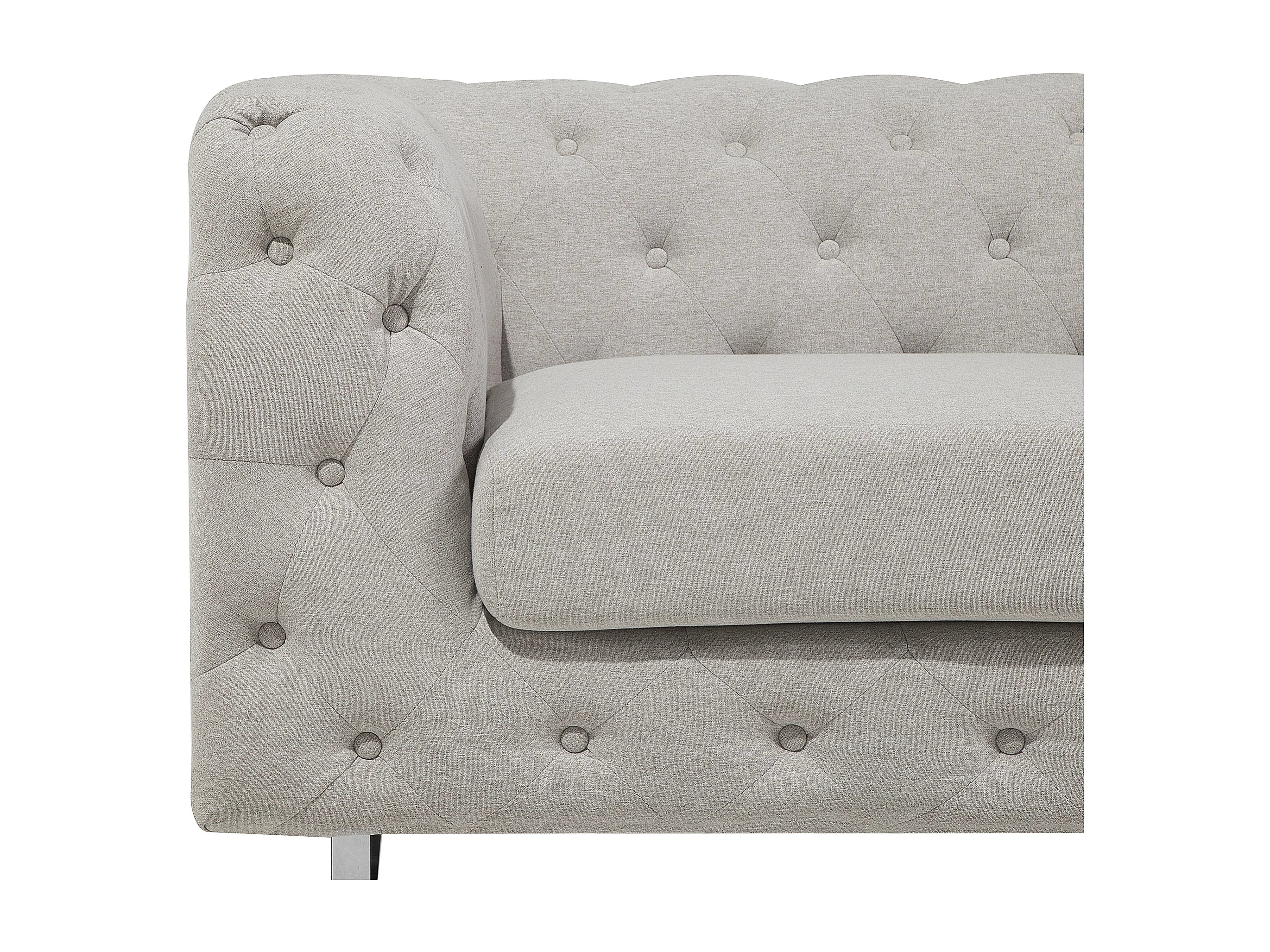 Accoudoirs droits du canapé chesterfield contemporain VISSLAND beige