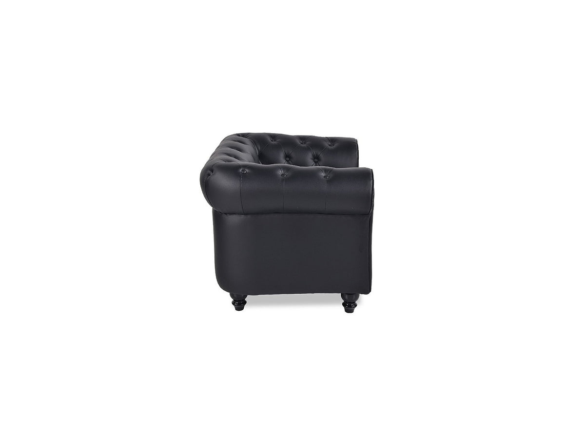 Accoudoirs larges et pieds en bois du canapé chesterfield REGENCY