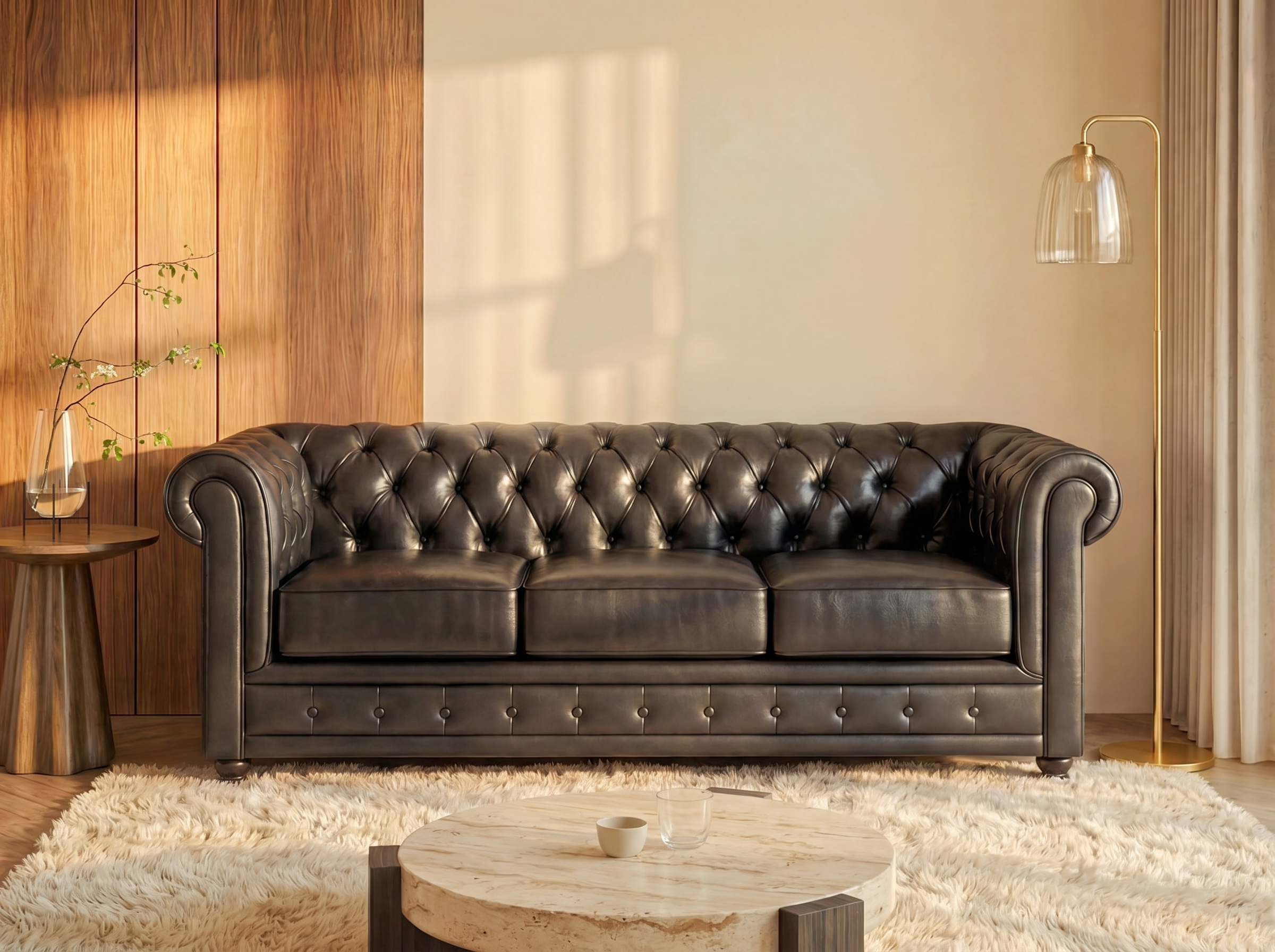 Canapé Chesterfield 3 places