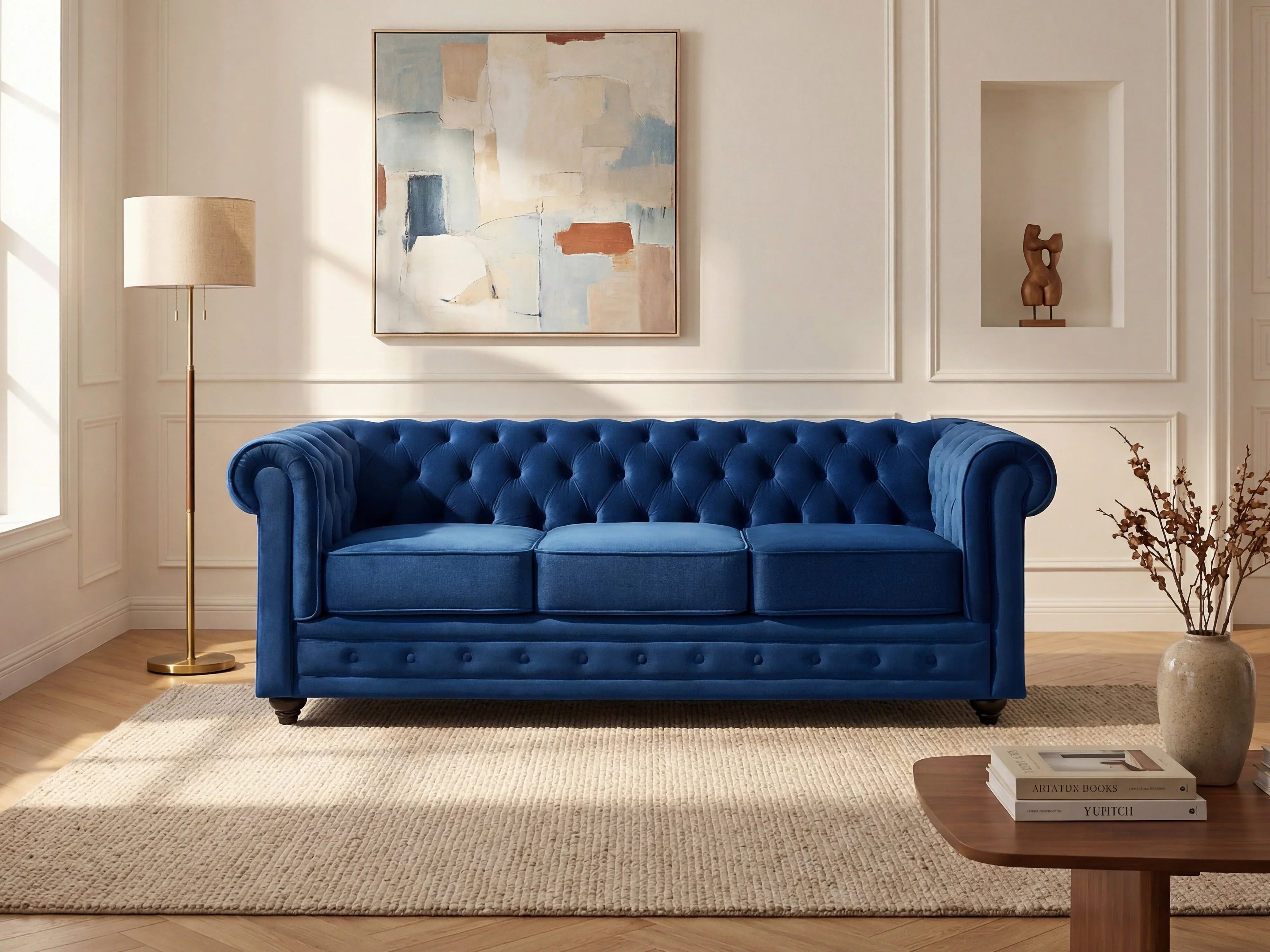 Canapé Chesterfield Bleu