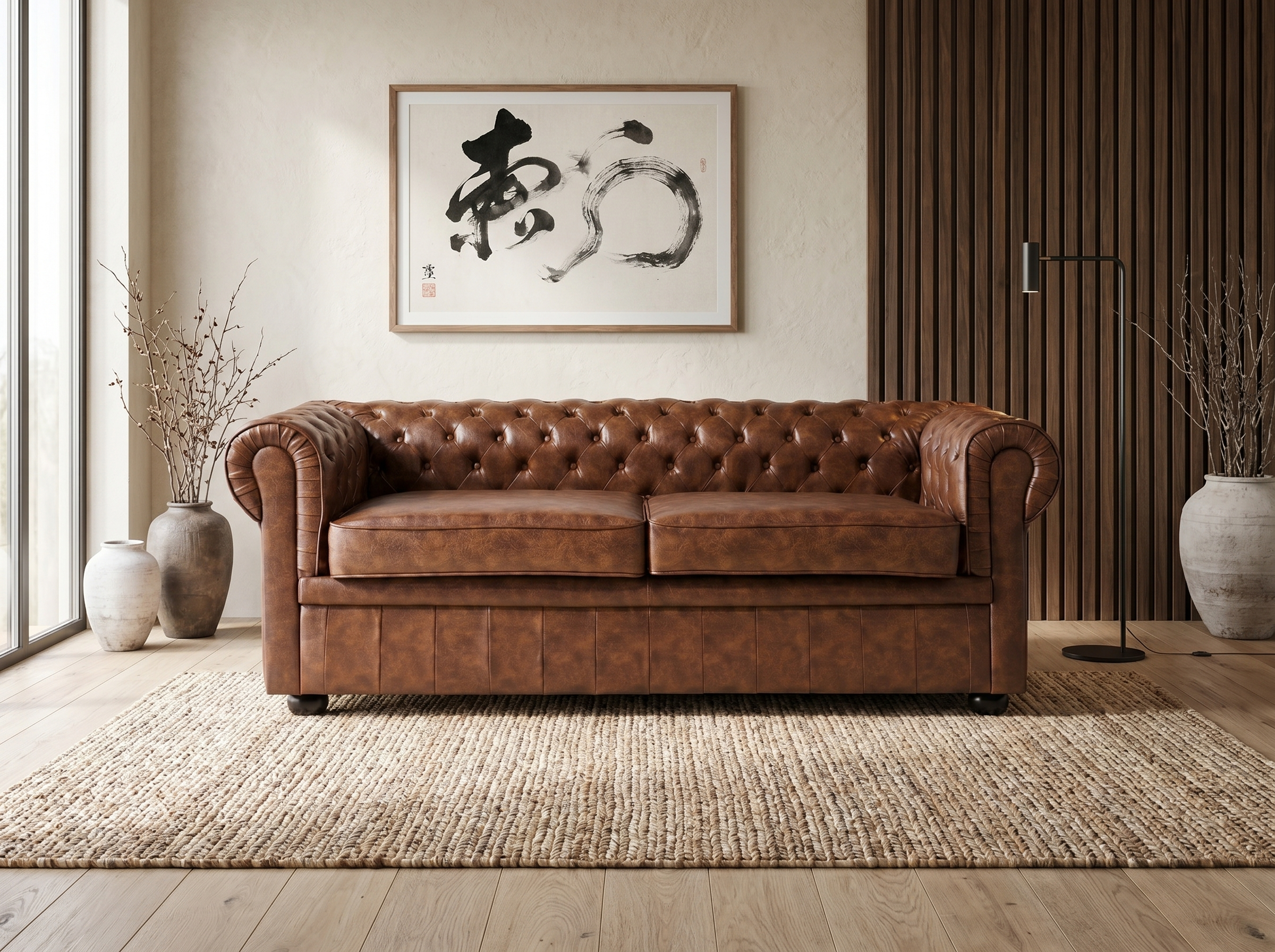 Canapé Chesterfield Simili Cuir