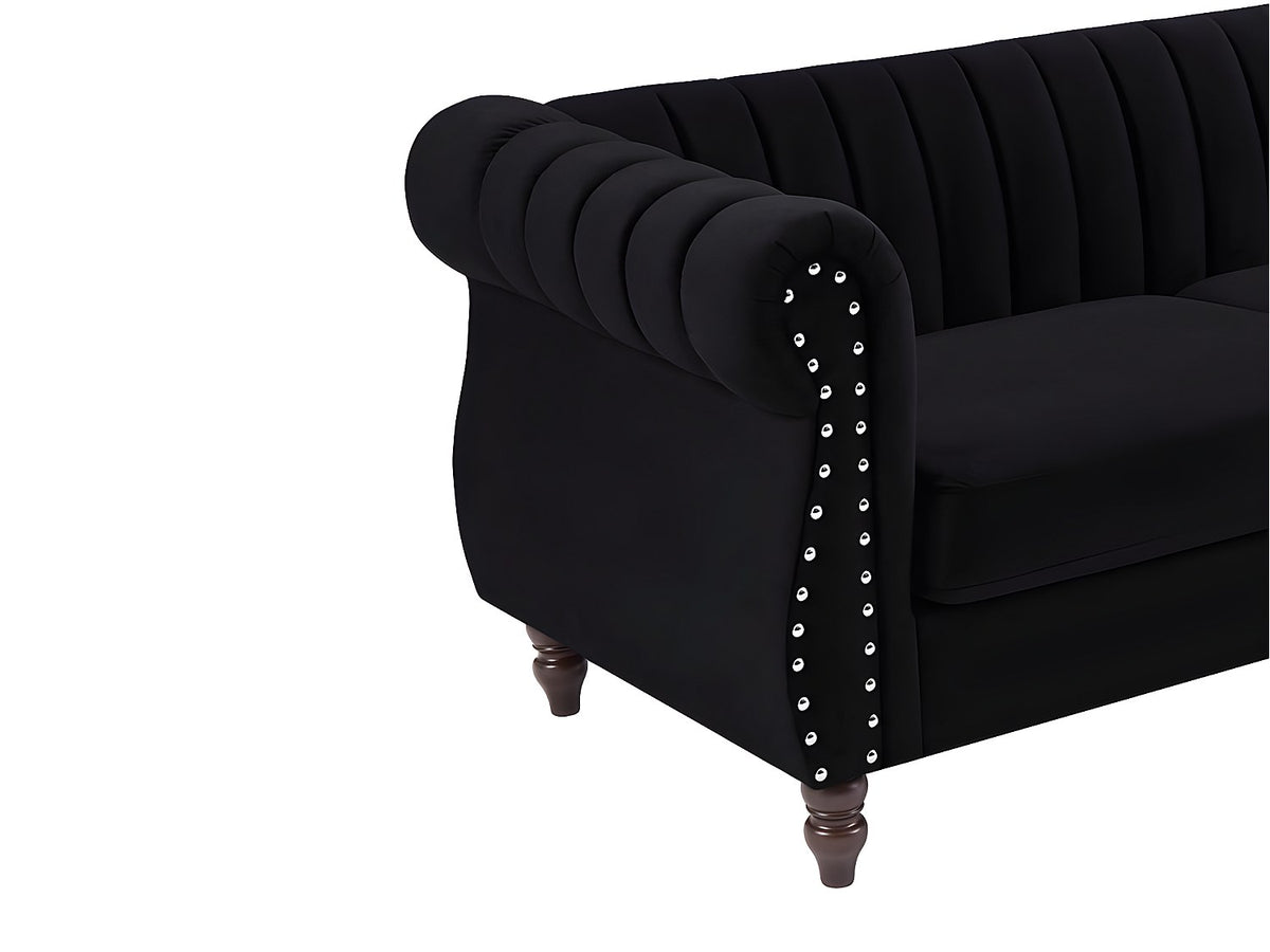 Accoudoirs cloutés du canapé chesterfield art déco TRUMBO