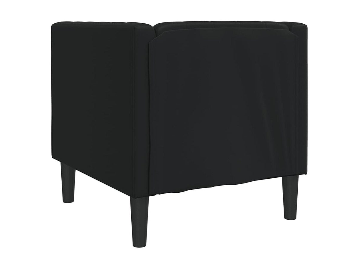 Dossier capitonné du fauteuil chesterfield DARWIN noir