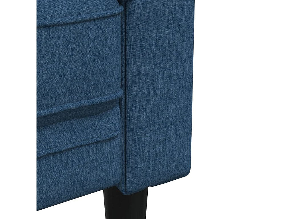 Pieds robustes du fauteuil chesterfield MARLOW bleu