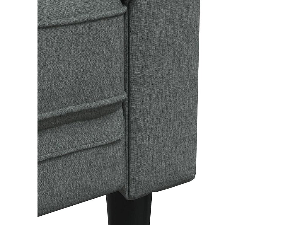 Pieds robustes du fauteuil chesterfield PEMBROKE gris foncé