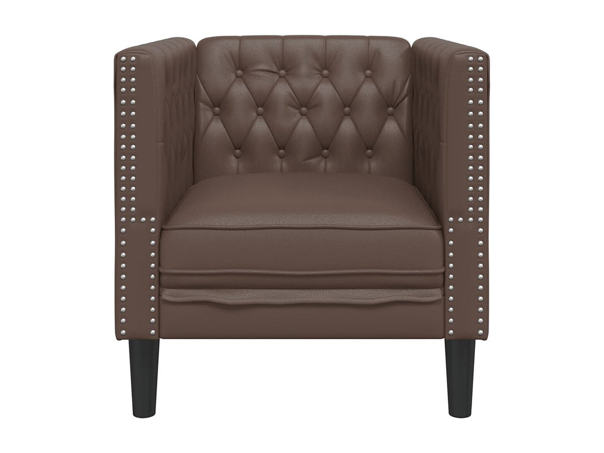 Dossier boutonné du fauteuil chesterfield QUENTIN 1 place