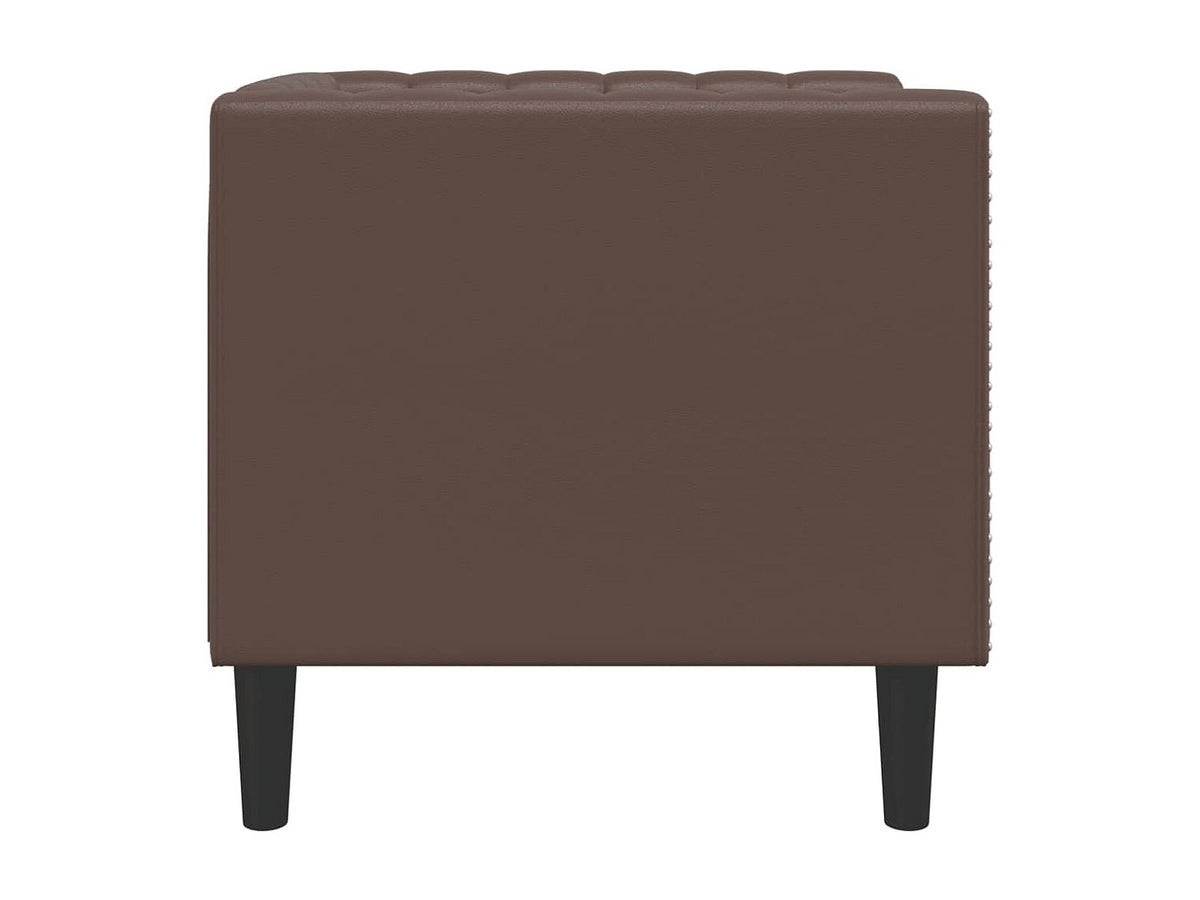 Assise rembourrée du fauteuil chesterfield QUENTIN en simili cuir