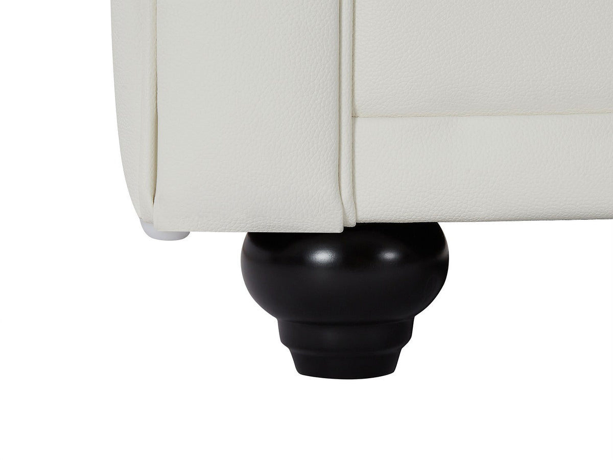 Dossier capitonné du canapé chesterfield BEAUMONT blanc