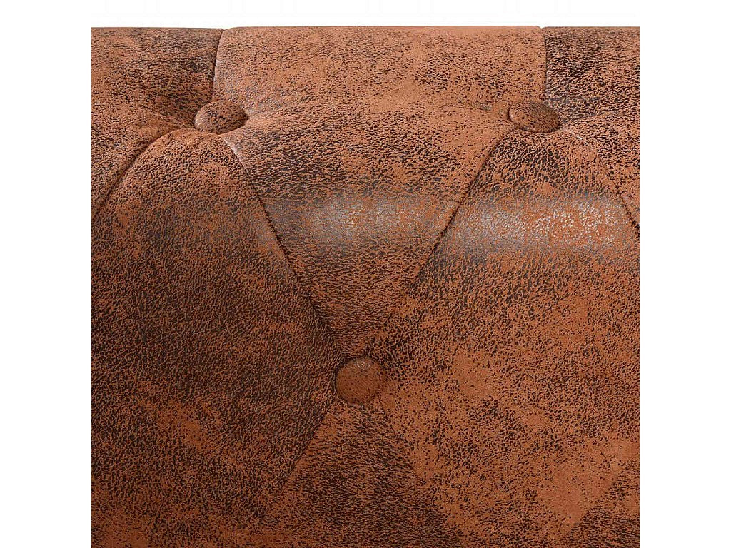 Accoudoirs et assise du canapé chesterfield KENDAL 6 places marron