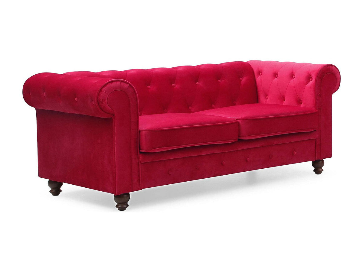 Accoudoirs à plis éventail du canapé chesterfield WINDSOR rouge