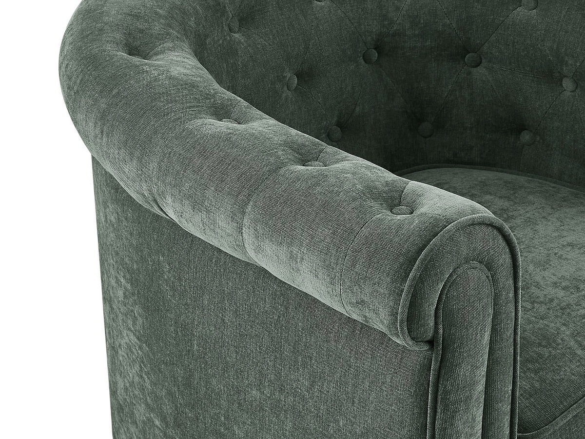 Assise déhoussable du fauteuil chesterfield WALTON vert