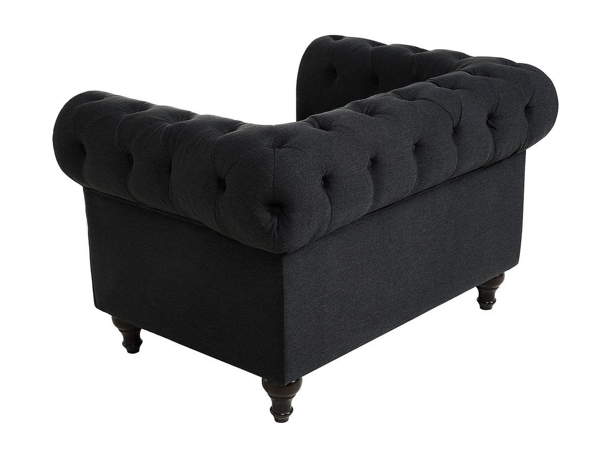 Dossier bas capitonné du fauteuil chesterfield BARROW