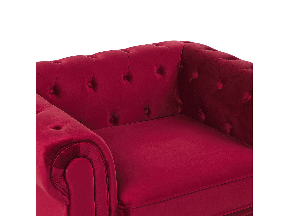 Dossier capitonné du fauteuil chesterfield OSWALD 1 place