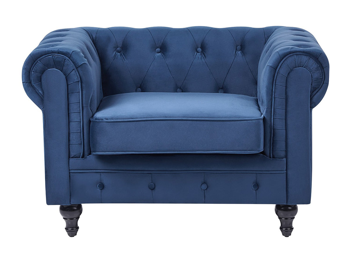 Assise large et rembourrée du fauteuil chesterfield ORWELL 1 place