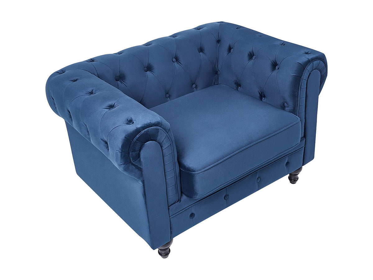 Dossier capitonné du fauteuil chesterfield ORWELL de style anglais