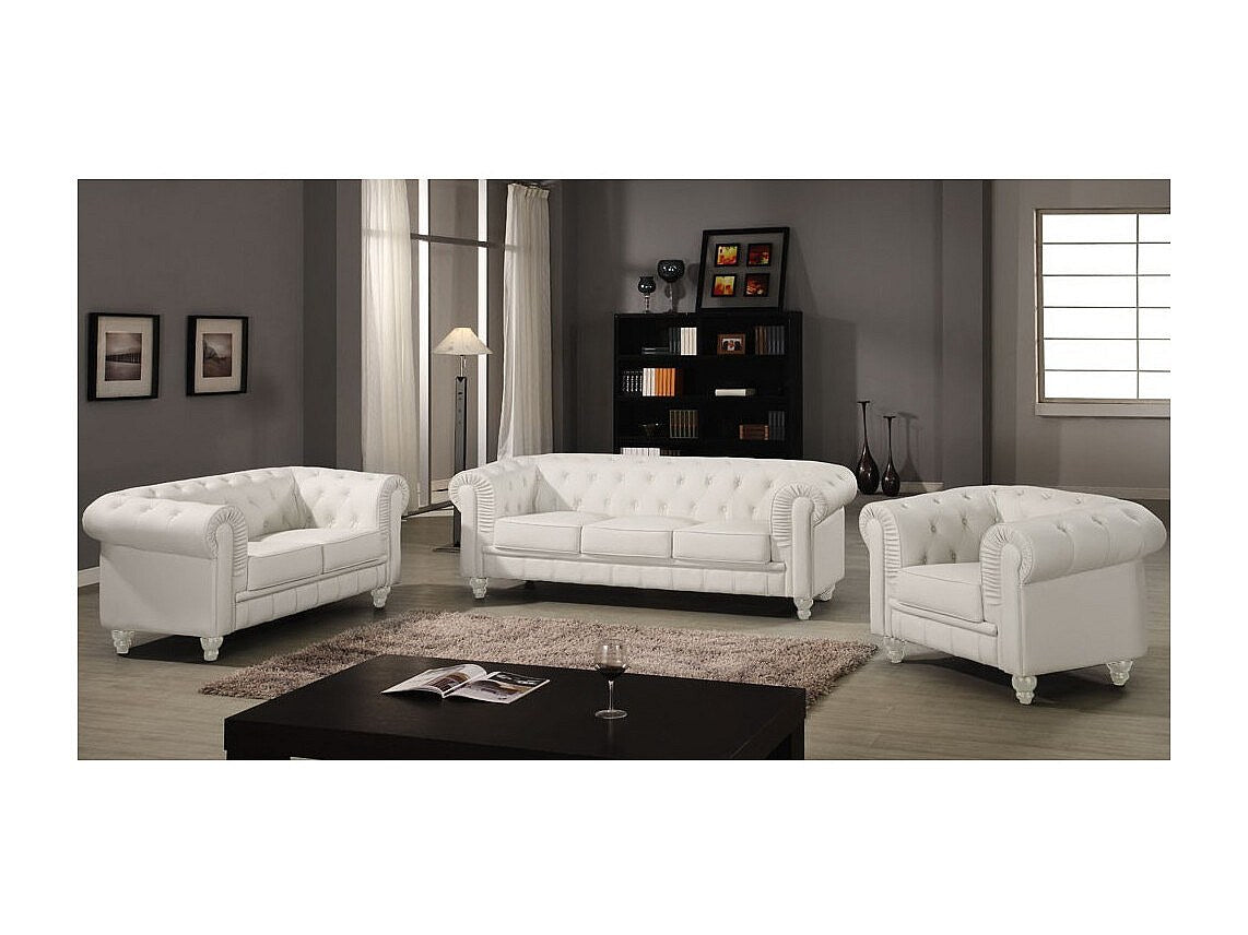 Accoudoirs à éventail de plis du grand fauteuil chesterfield WINDSOR