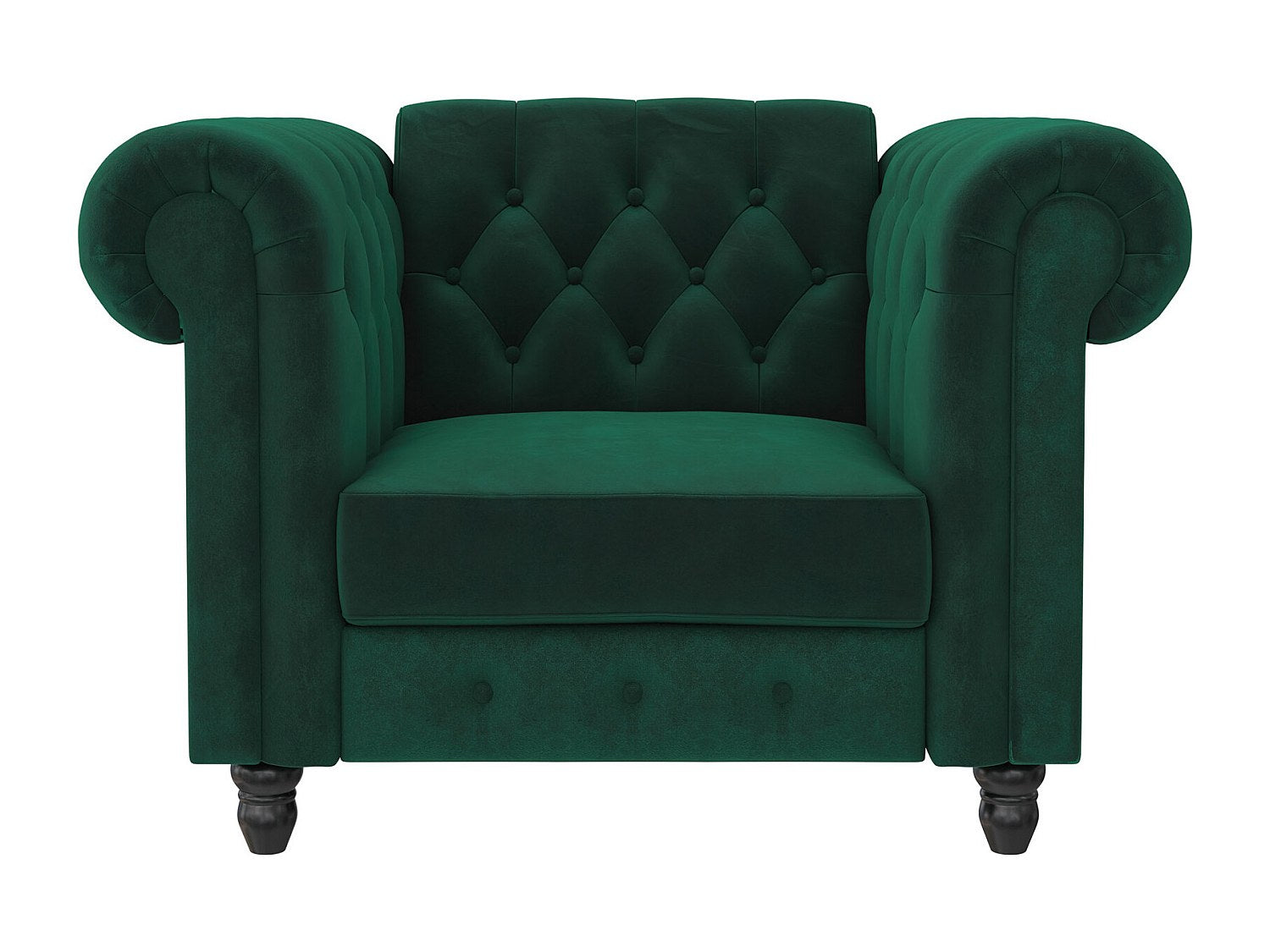 Méridienne chesterfield FELIX en position allongée