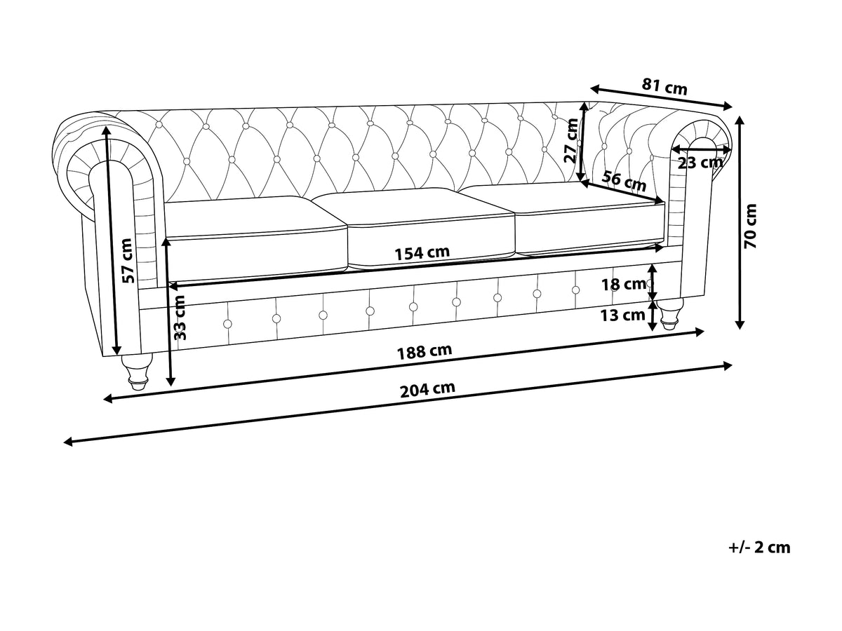 Dossier capitonné du canapé chesterfield SALISBURY velours moutarde