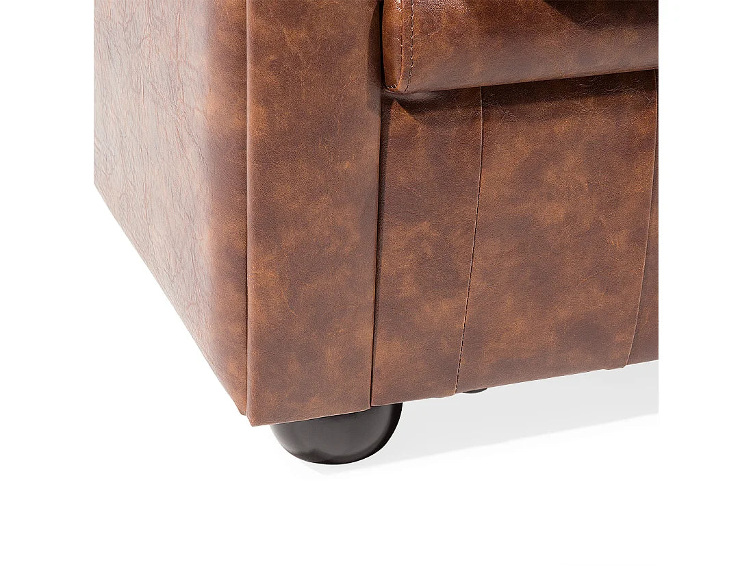 Assise épaisse du canapé chesterfield vintage KINGSTON 3 places