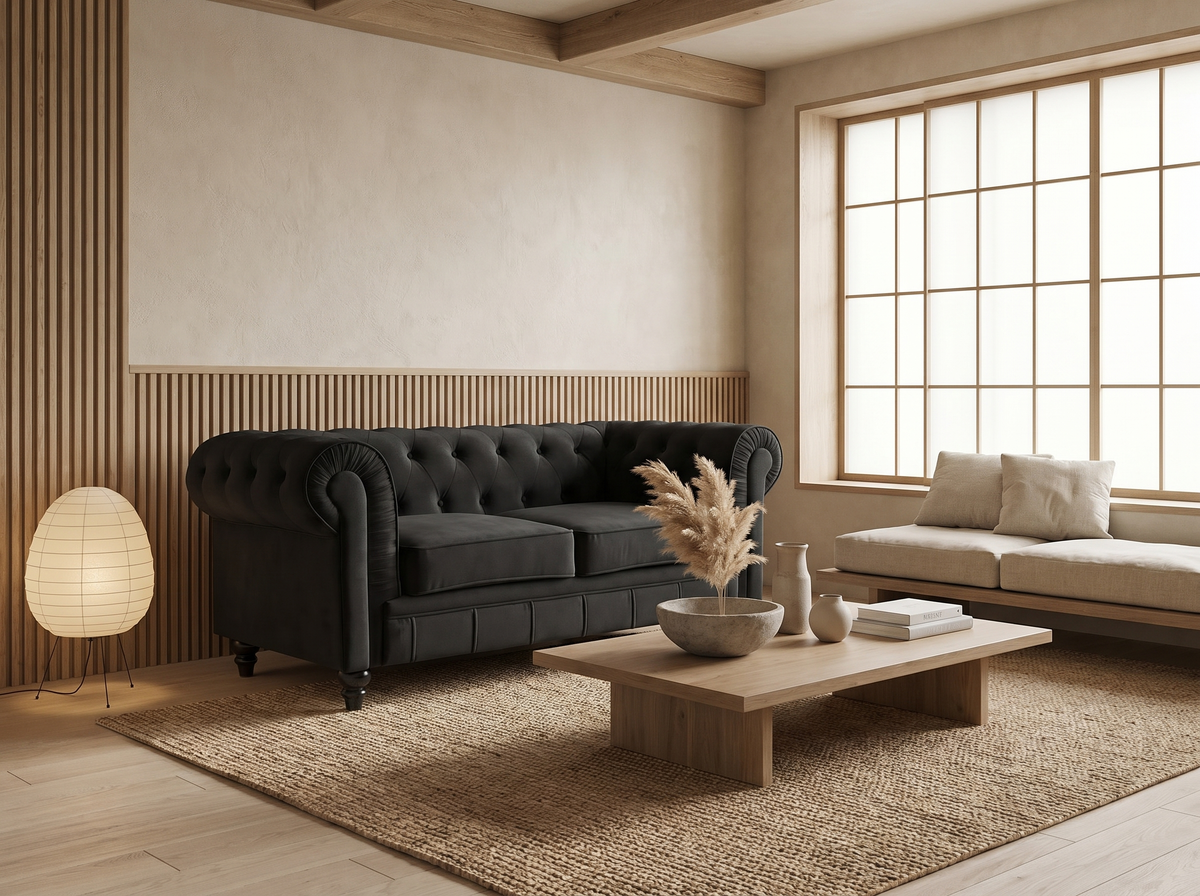 Assise capitonnée du canapé chesterfield ALTESSE 2 places